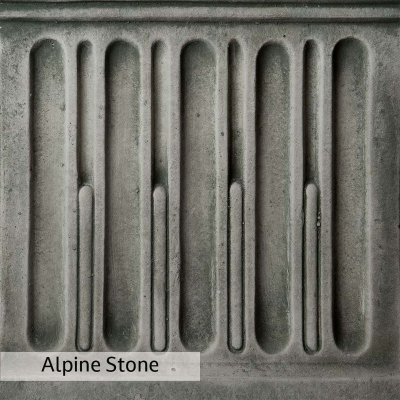 Alpine Stone Patina for the Campania International Toulouse Urn, a medium gray with a bit of green to define the details.