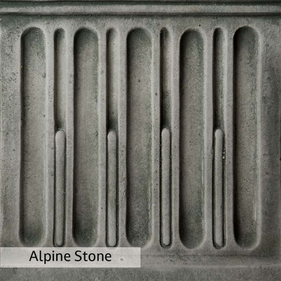 Alpine Stone Patina for the Campania International Square Medium Splash Guard, a medium gray with a bit of green to define the details.