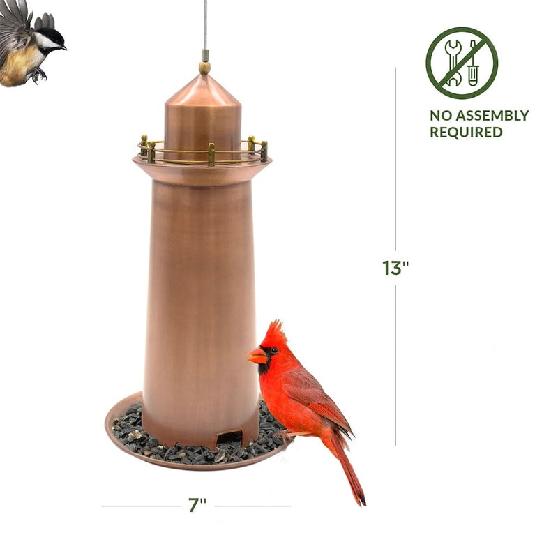 Good Directions Copper and Brass Lighthouse Bird Feeder