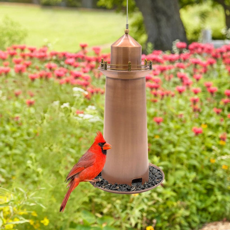 Good Directions Copper and Brass Lighthouse Bird Feeder