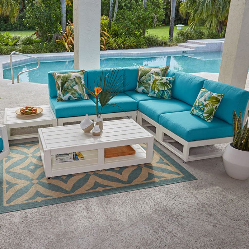 Palm Beach Square Ottoman Table by Breezesta