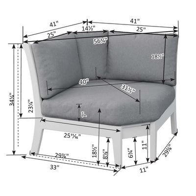 Classic Terrace Armchair Sectional Combination by Berlin Gardens