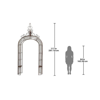 The Princess Metal Garden Arch by Design Toscano