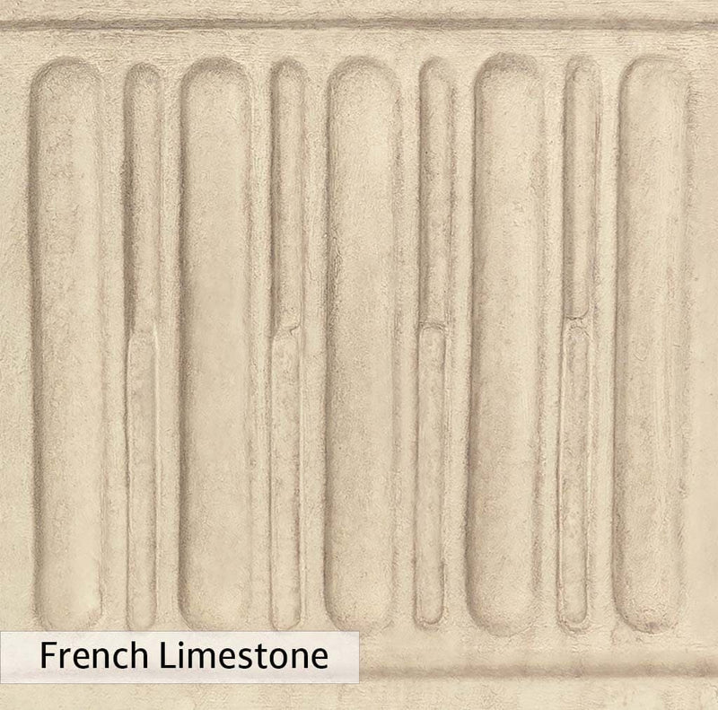 French Limestone Patina for the Campania International Flavia Planter, old-world creamy white with ivory undertones.