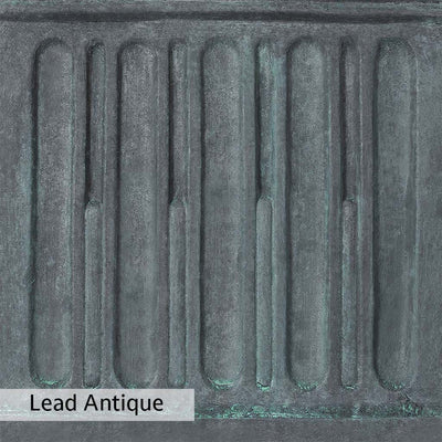 The Lead Antique Patina for the Campania International Medium Wedge Riser, aged blue and grey layered to give the look of a classic antique lead patina.