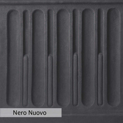 Nero Nuovo Patina for theCampania International Accordion Bench, bold dramatic black patina for the garden.