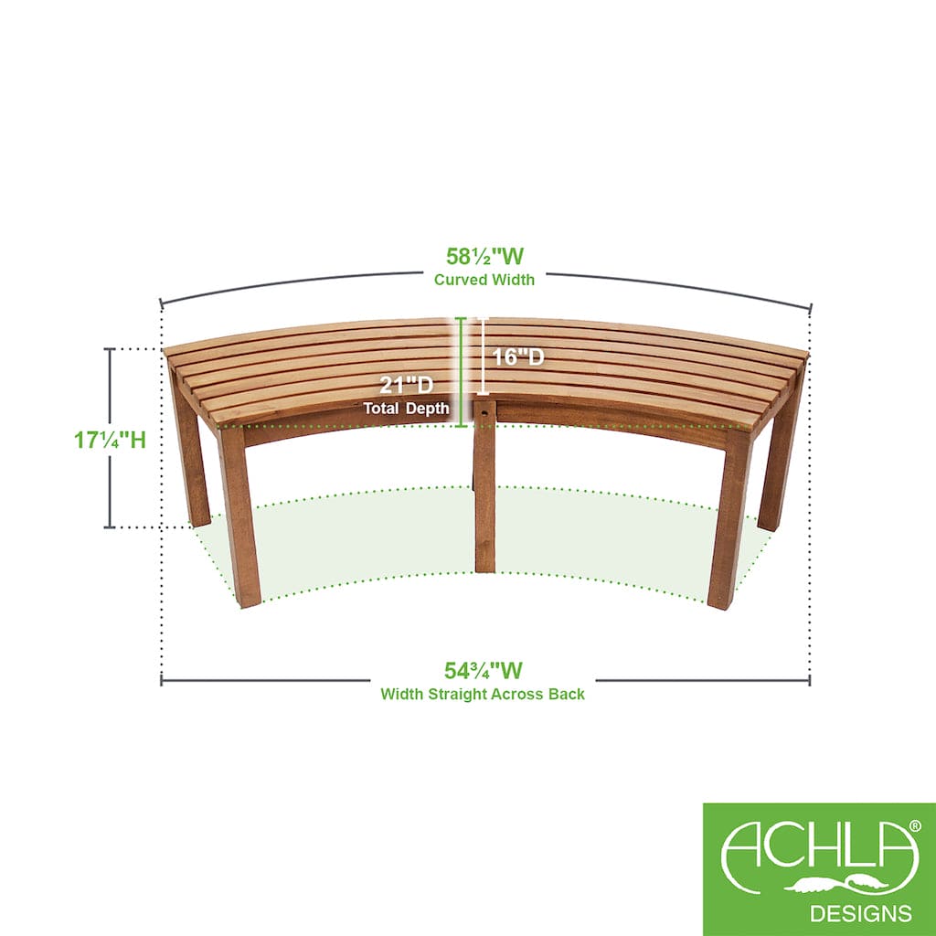 Curved best sale backless bench