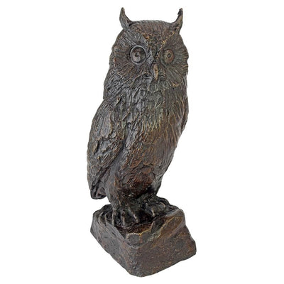 The Wise Owl Cast Bronze Garden Statue by Design Toscano