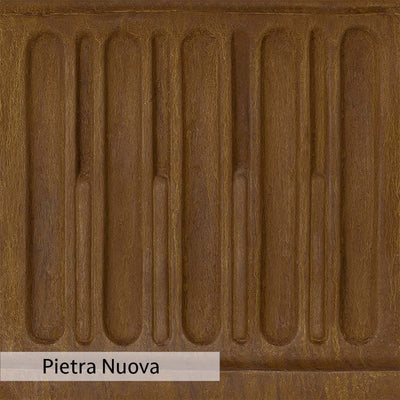 Pietra Nuova Patina for the Campania International Chenes Brut Box Planter, a rich brown blended with black and orange.