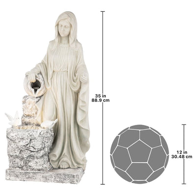 The Virgin of Lourdes Healing Waters Sculptural Fountain by Design Toscano