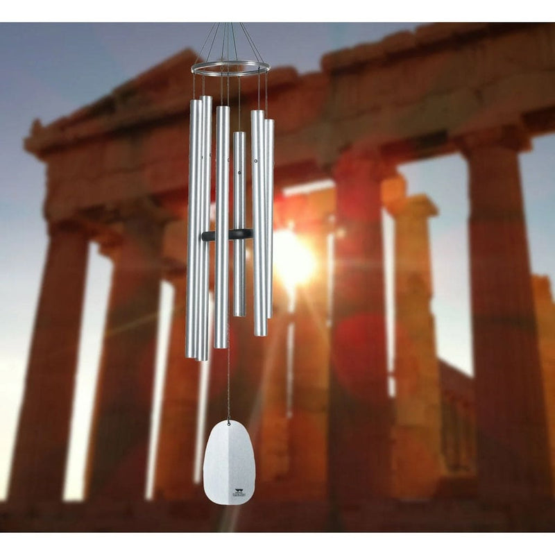 Windsinger Wind Chimes of Athena in Silver by Woodstock Chimes