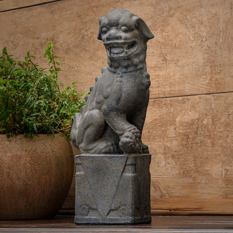 Campania International Nara Foo Dog Left Male Garden Statue at The Garden Gates