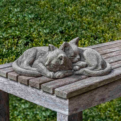 Cat on Pumpkin Cast Stone Garden Statue