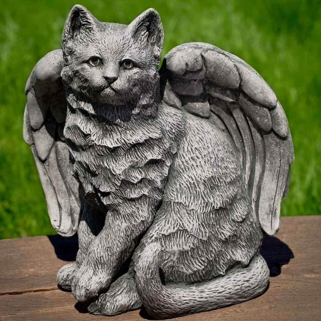 Cat sleeping Zen Garden sculpture Concrete cat sctatue for garden backyard Pet Memorial Stone shops Cat lover gift