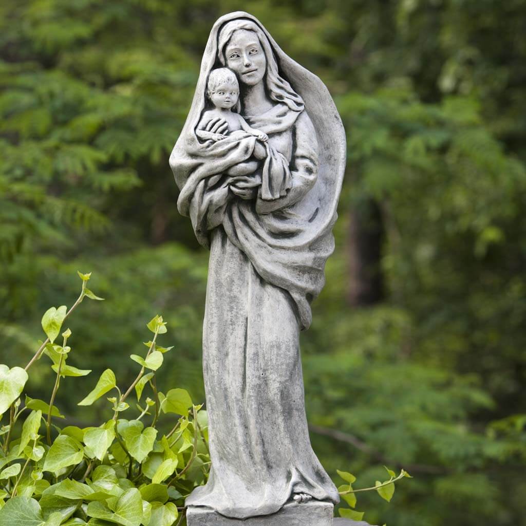 Campania International Standing Madonna and Child Statue | The Garden ...